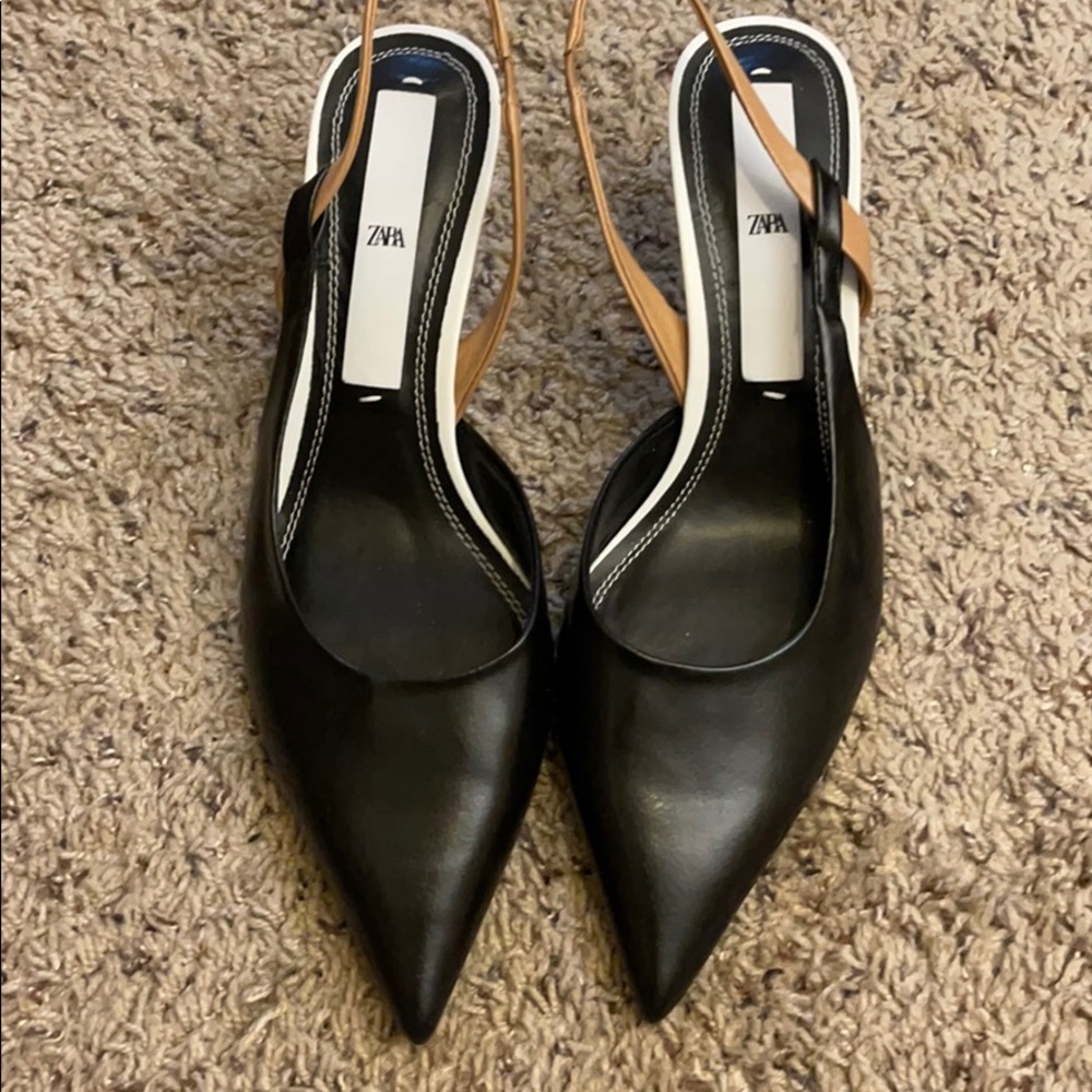 Zara kitten heels size 10